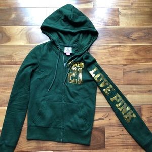 XS Victoria’s Secret PINK Green Bay packers hoodie